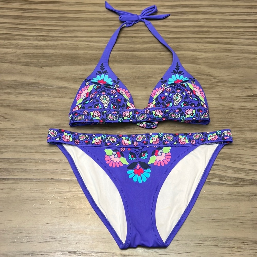 Victoria's Secret Purple Floral Print Bikini